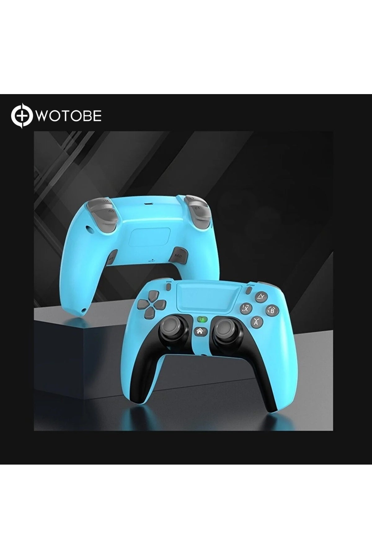Kablosuz Wireless Ps4 Android Apple Uyumlu iOS Switch Pc Six-axis Oyun Kolu Joystick Mavi