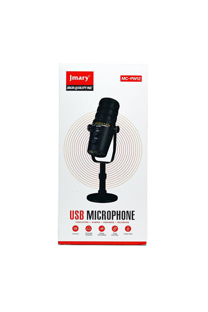 Mc-pw12 Usb Mikrofon 360 Derece Dönebilen Asmr Ve Stüdyo Kayıt Mikrofonu