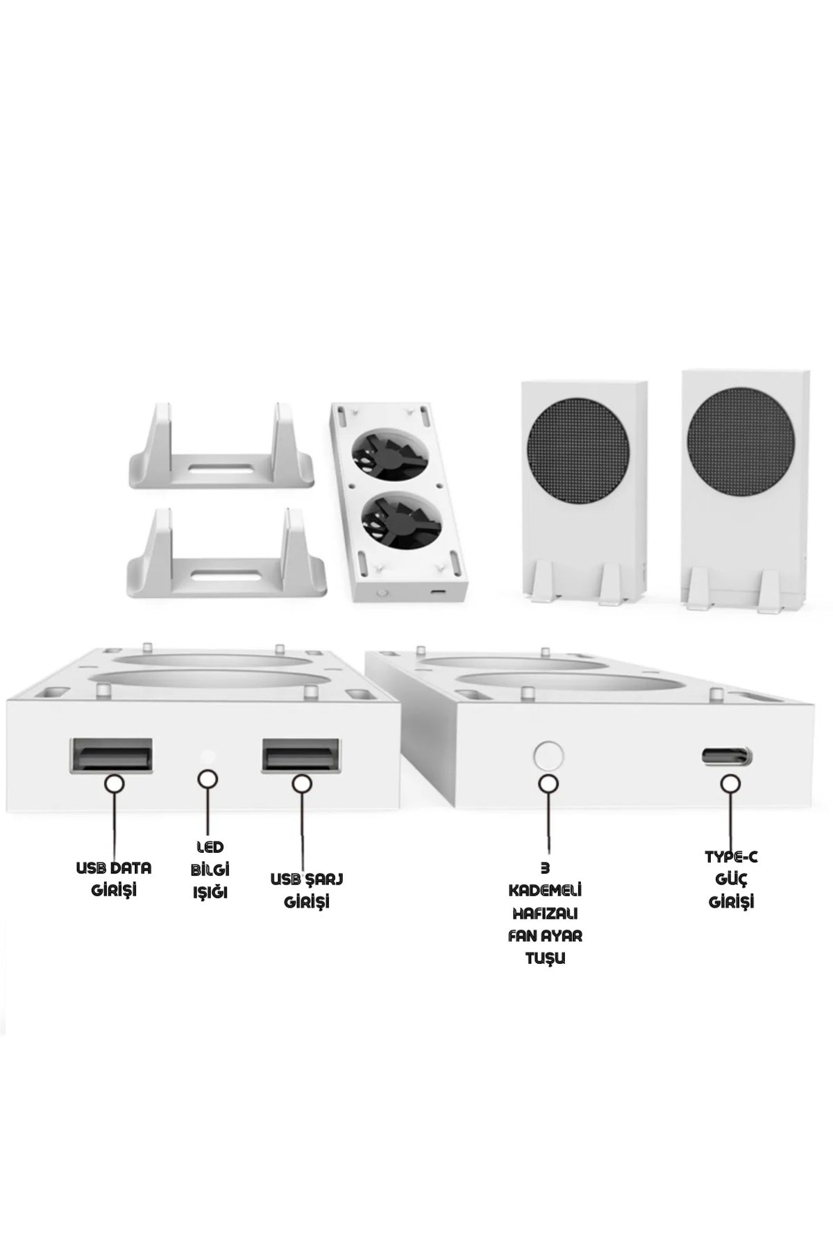 Tyx-0658 Xbox Series/s Kademeli Soğutucu Fanlı Dikey Stand
