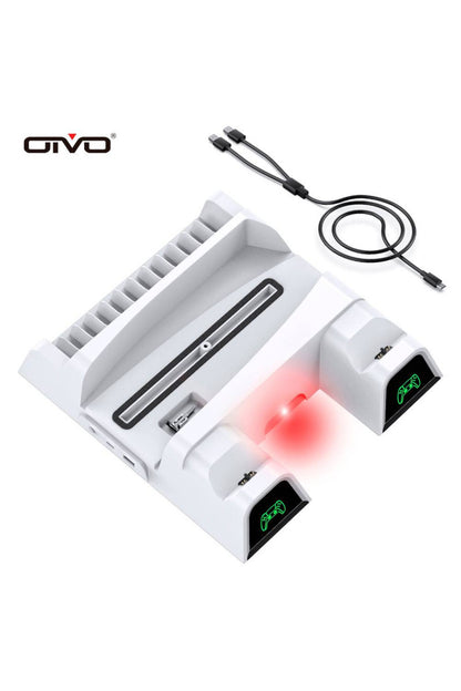 Iv-p5235 Multifonksiyonel Ps5 Disk/ps5 Dijital Uyumlu Led Göstergeli Şarj Stand Soğutucu Fan