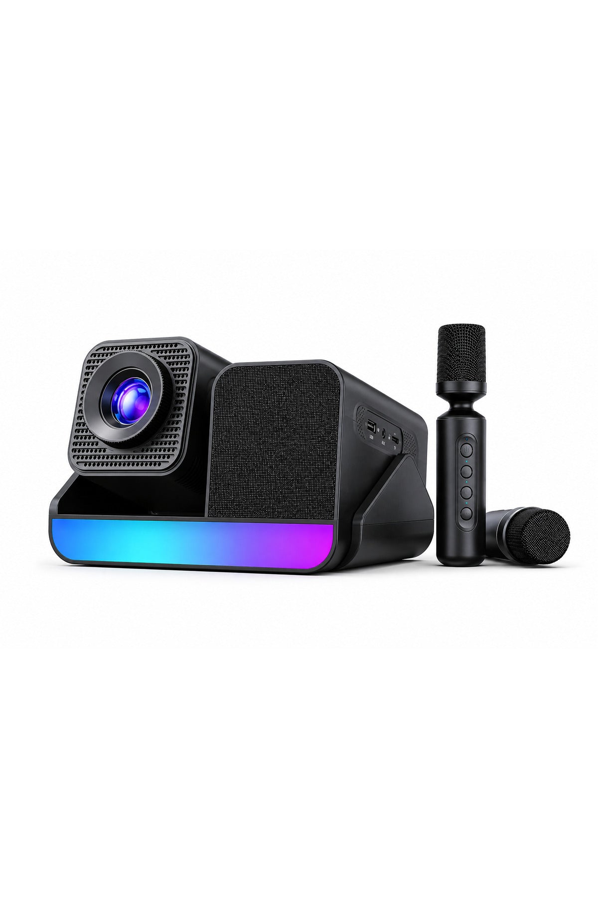 HP-SP01 Edition Projeksiyon Speaker Mikrofon 3in1 Taşınabilir Android 11 Akıllı Sinema 1GBRam 8GBRom
