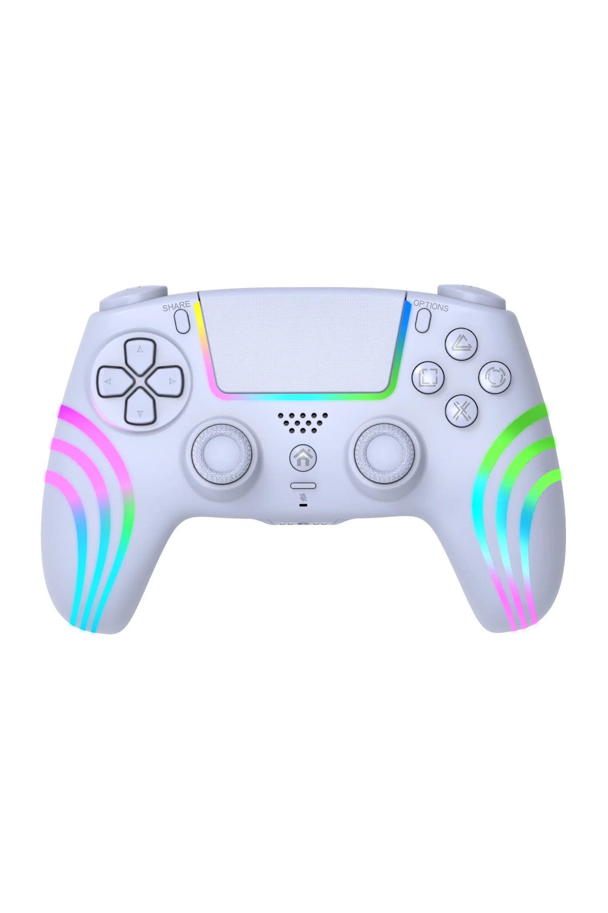 Playstation 4 Ve Pc İçin Rgb Led Kablosuz Kontrol Cihazı Beyaz