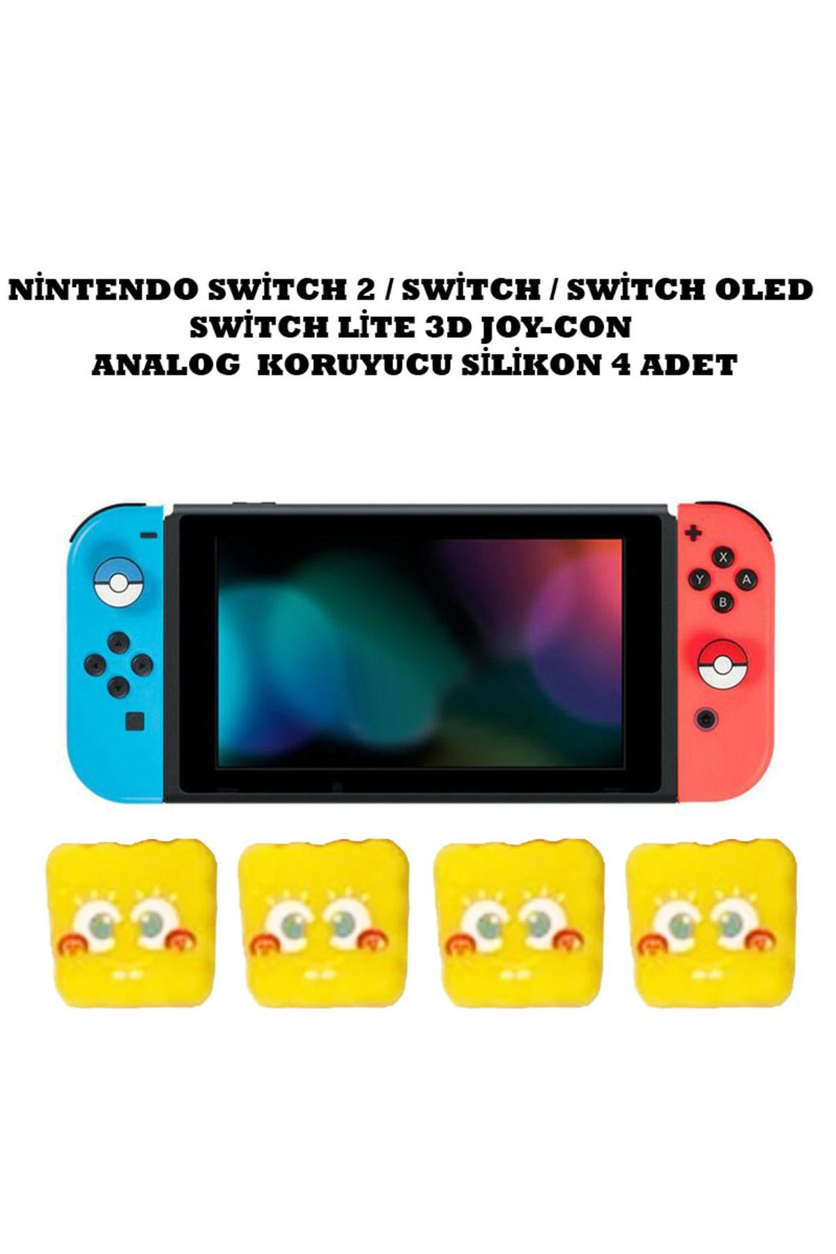 Switch/Switch 2/Switch Oled /Switch Lite Uyumlu Yeni 3D Analog Silikon PAD