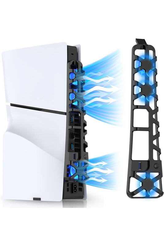 Tp5-3538 Ps5 Slim İçin Led Işıklı Kademeli Güçlü Soğutma Fanı Siyah