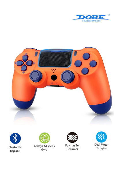 Ps4-pc-android Box-android-Apple Uyumlu iOS Telefon Tablet Titreşimli Bluetooth Oyun Kolu Kamo Kırmızı