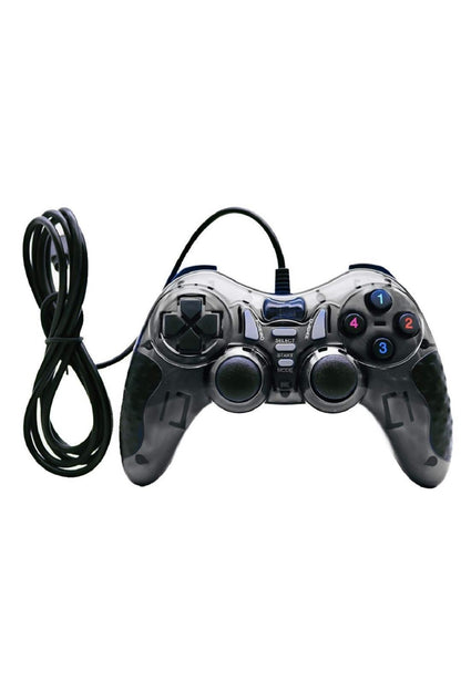 Pc Uyumlu Usb Dual Shock Titreşimli Joystick Oyun Kolu-cfl-2586 Siyah