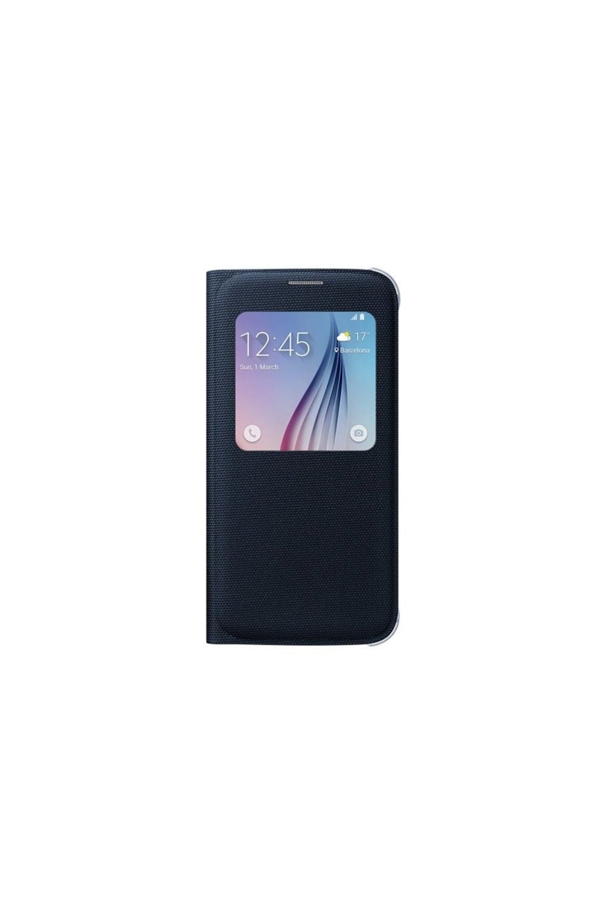 Samsung Galaxy S6 Uyku Modlu Pencereli Fabric Kılıf