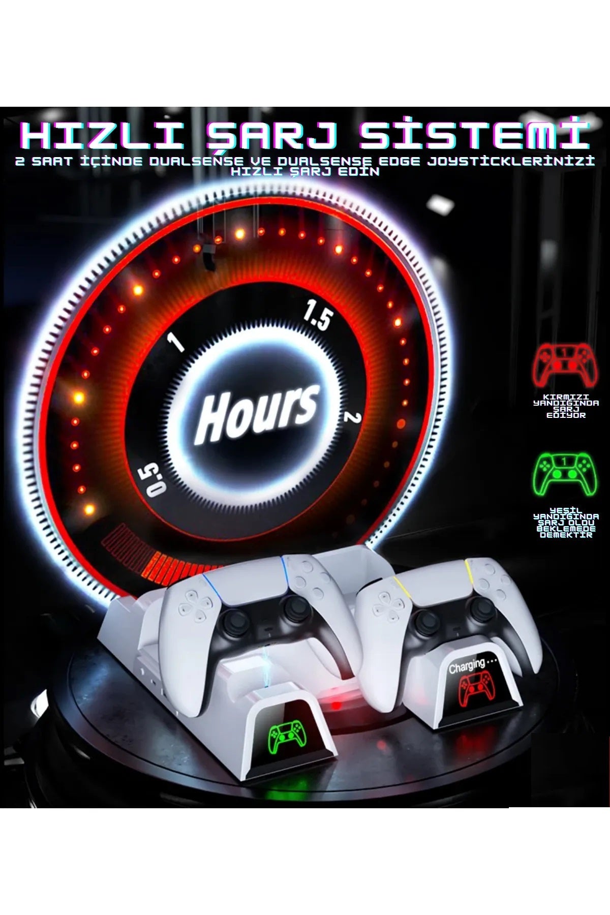 Iv-p5235 Multifonksiyonel Ps5 Disk/ps5 Dijital Uyumlu Led Göstergeli Şarj Stand Soğutucu Fan