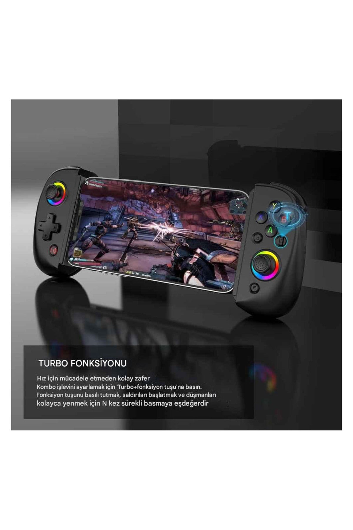 BSP-D8 Bluetooth 5.2 Android/Ios Tablet Telefon Uyumlu Mobil Telefon Tutucu Joystick Gamepad