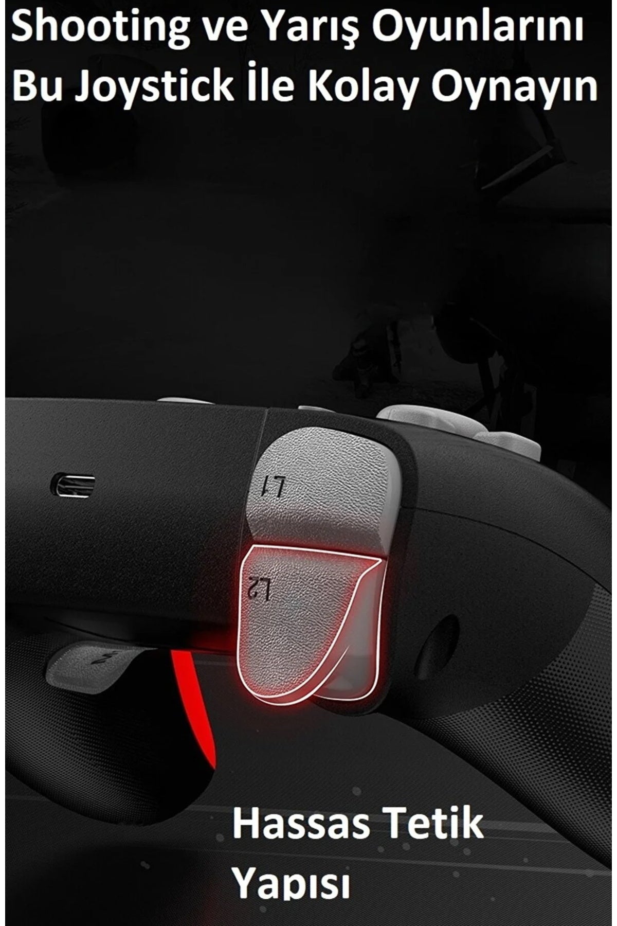 Kablosuz Wireless Ps4 Android Apple Uyumlu iOS Switch Pc Six-axis Oyun Kolu Joystick Mavi