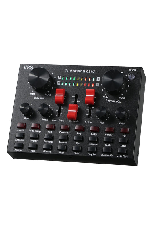 V8S USB Taşınabilir Profesyonel Stüdyo Mikser