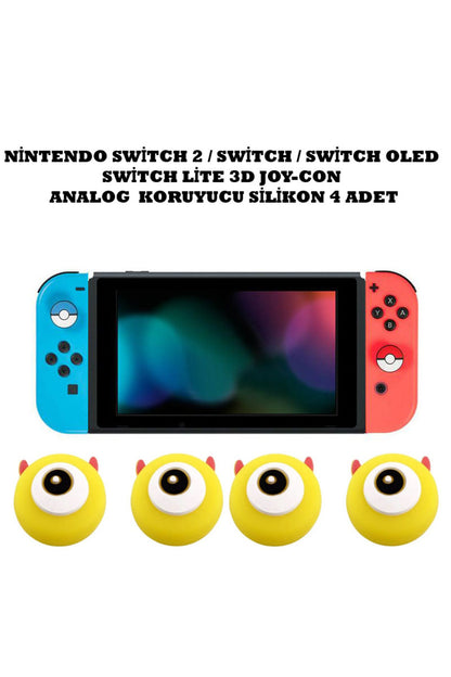 Switch/Switch 2/Switch Oled /Switch Lite Uyumlu Yeni 3D Analog Silikon PAD