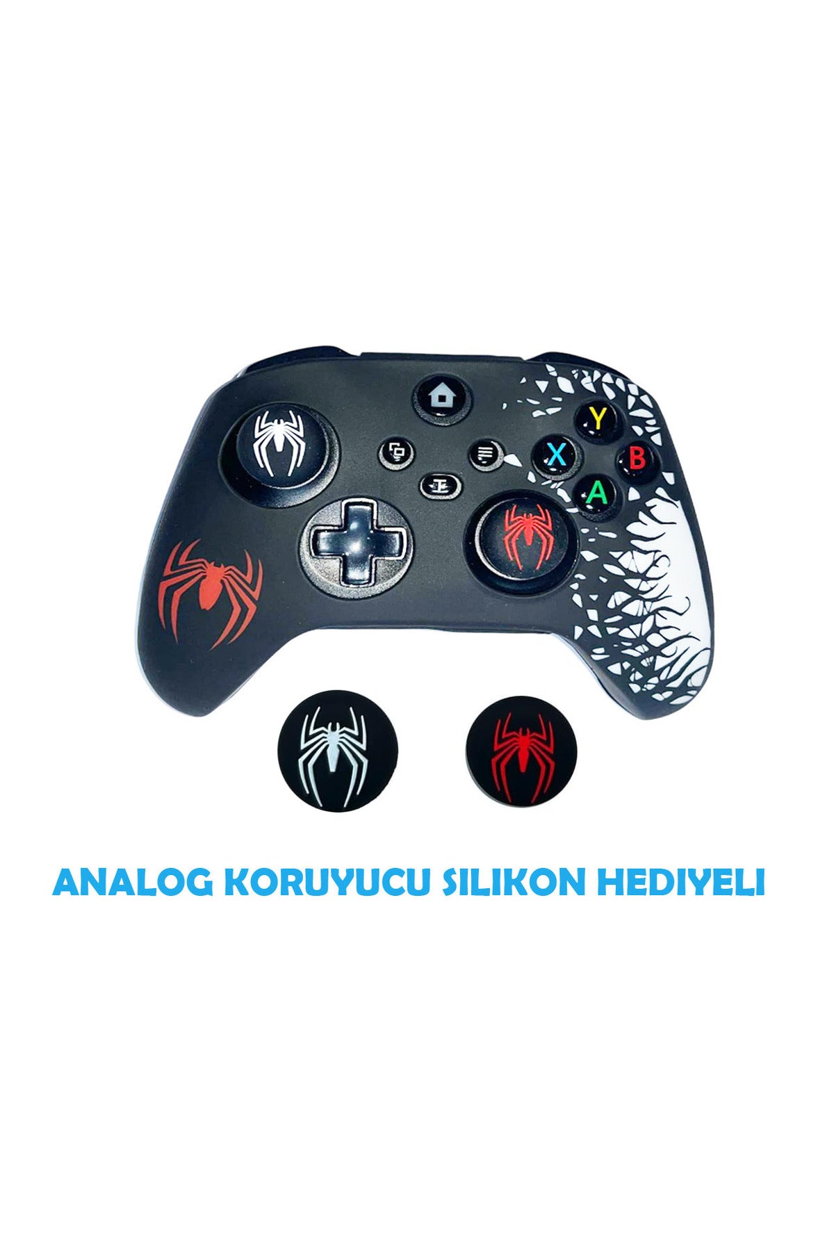 Xbox Series S/series X Spider-man Koruyucu Silikon Kılıf + Analog Silikon Koruyucu