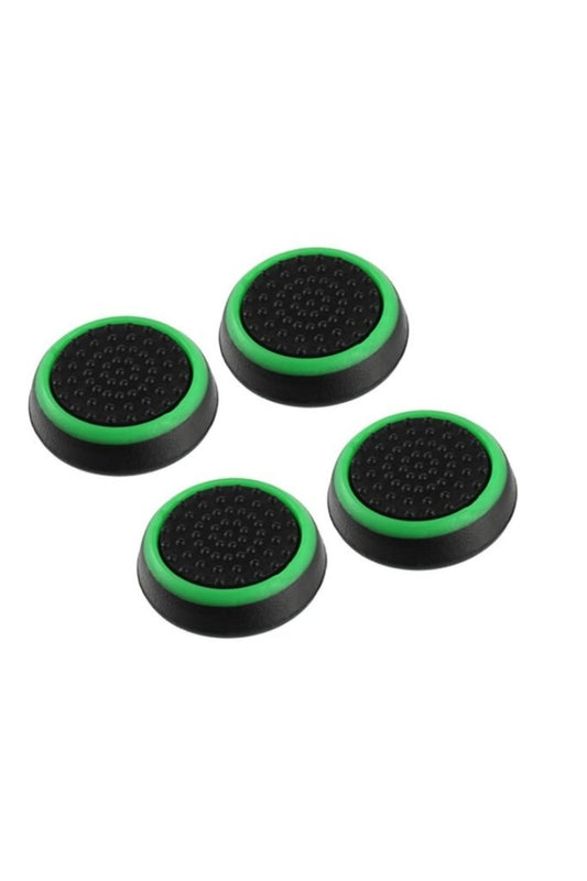 Noktalı Xbox One S/one X/xbox E/xbox 360 Analog Koruyucu Silikon Pad Siyah Yeşil