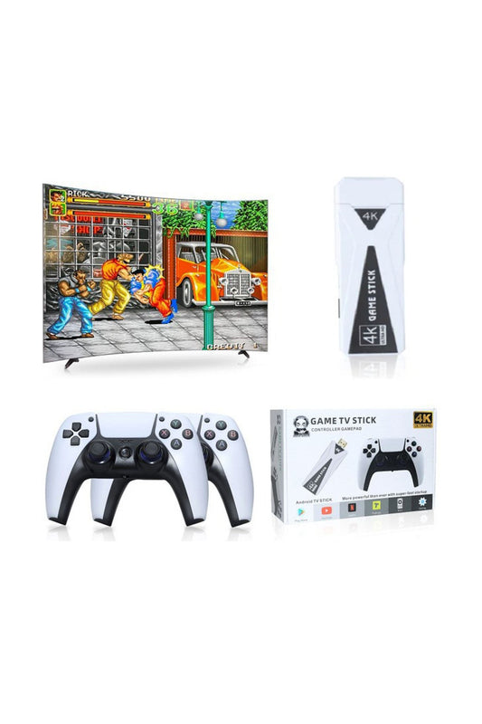 M10 Hdmı 4k Kablosuz Tv Stick 10000+oyun Android Retro Oyun Konsolu Siyah