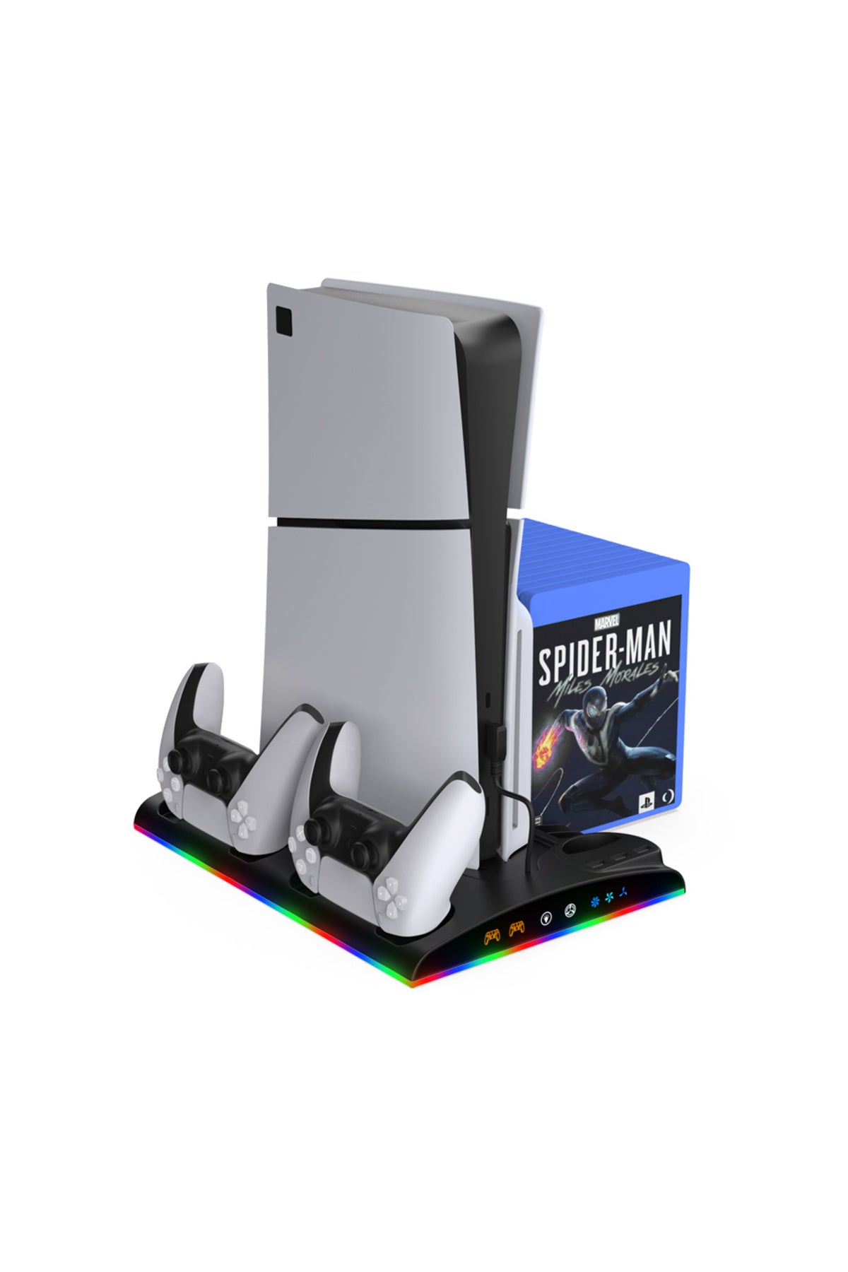 Tp5-3557 Ps5 Slim Ve Tüm Modeller İçin Multi Fonksiyon Soğutma Ve Şarj Ünitesi Uyumlu Siyah