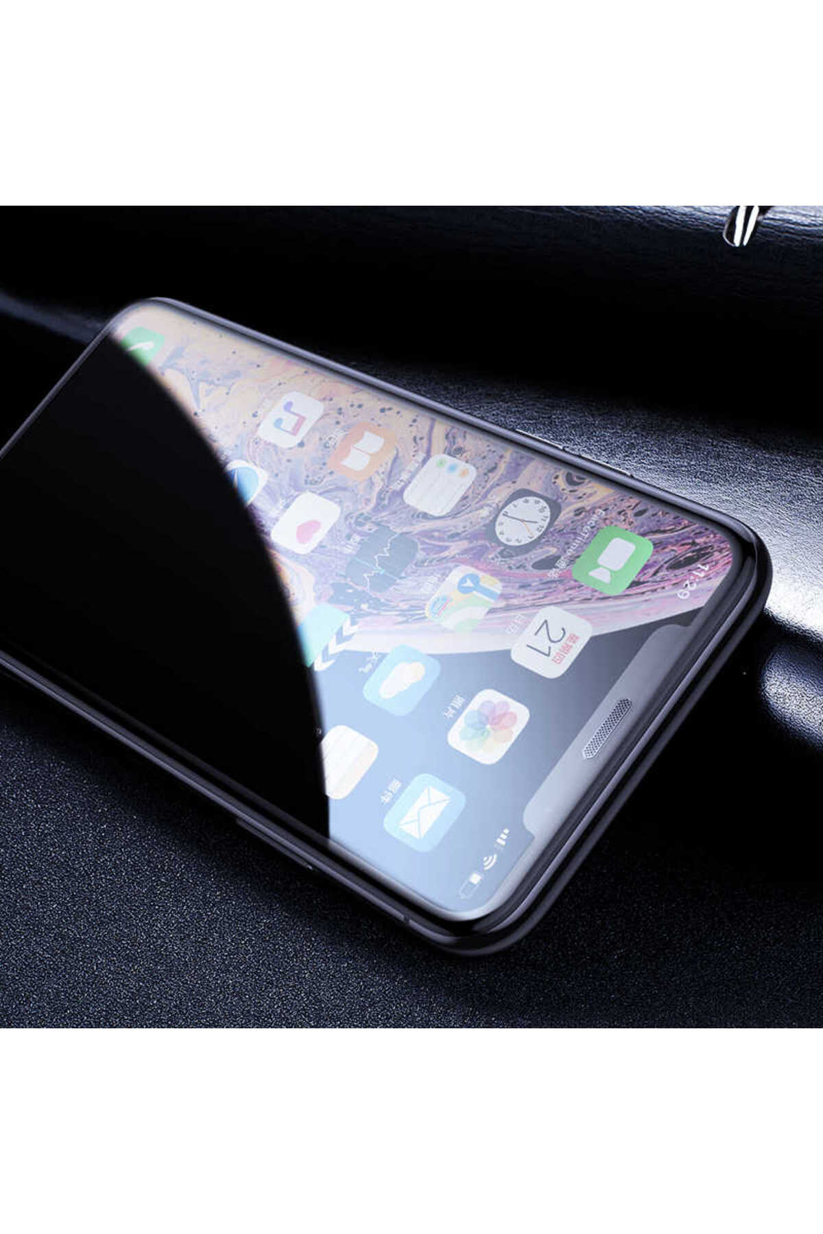 Apple Uyumlu   iPhone 12 Pro Anti-dust Privacy Temperli Ekran Koruyucu