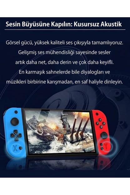 G90 7 İnç IPS HD Ekran Oyun Konsolu Linux İşletim ve Çoklu Sistem Emülatörü Arcade Oyun Konsolu