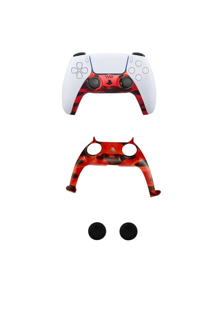 Ps5 Controller Kuru Kafa Serisi Desenli Koruyucu Silikon Kılıf Model-11