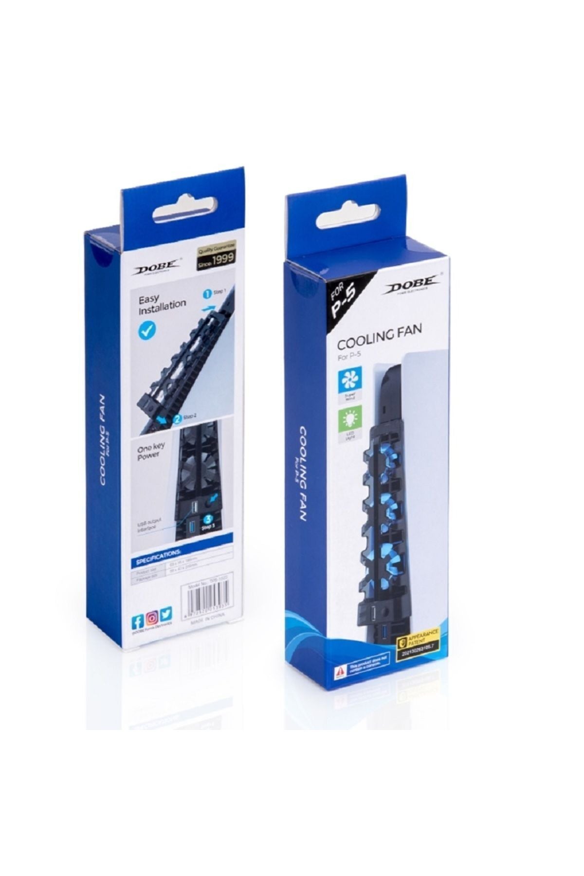 Tp5-1523 Ps5 İçin Led Işıklı Hız Ayarlı Soğutma Fanı Siyah