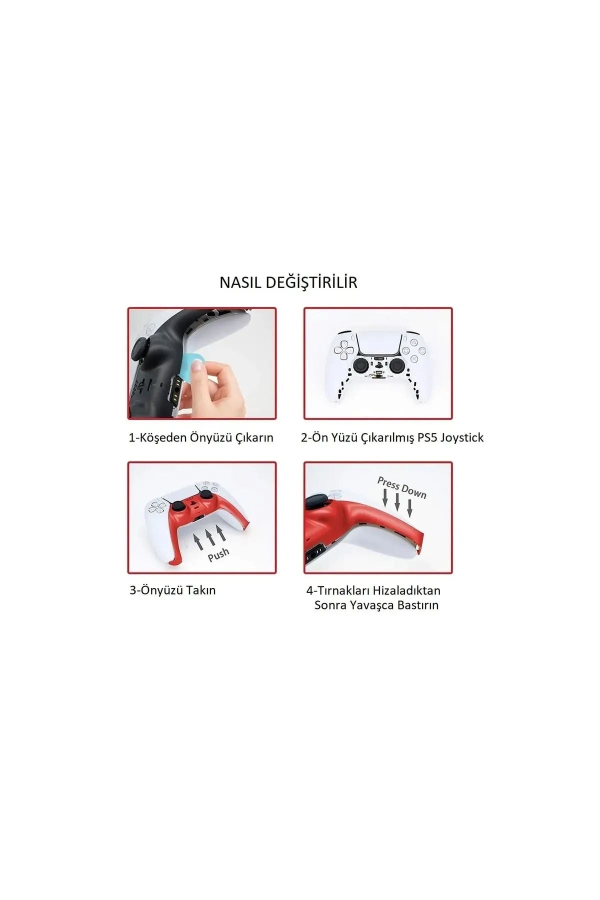 PS5 Dualsense Kontroller Dekoratif Kaplama-analog Koruyucu Hediyeli