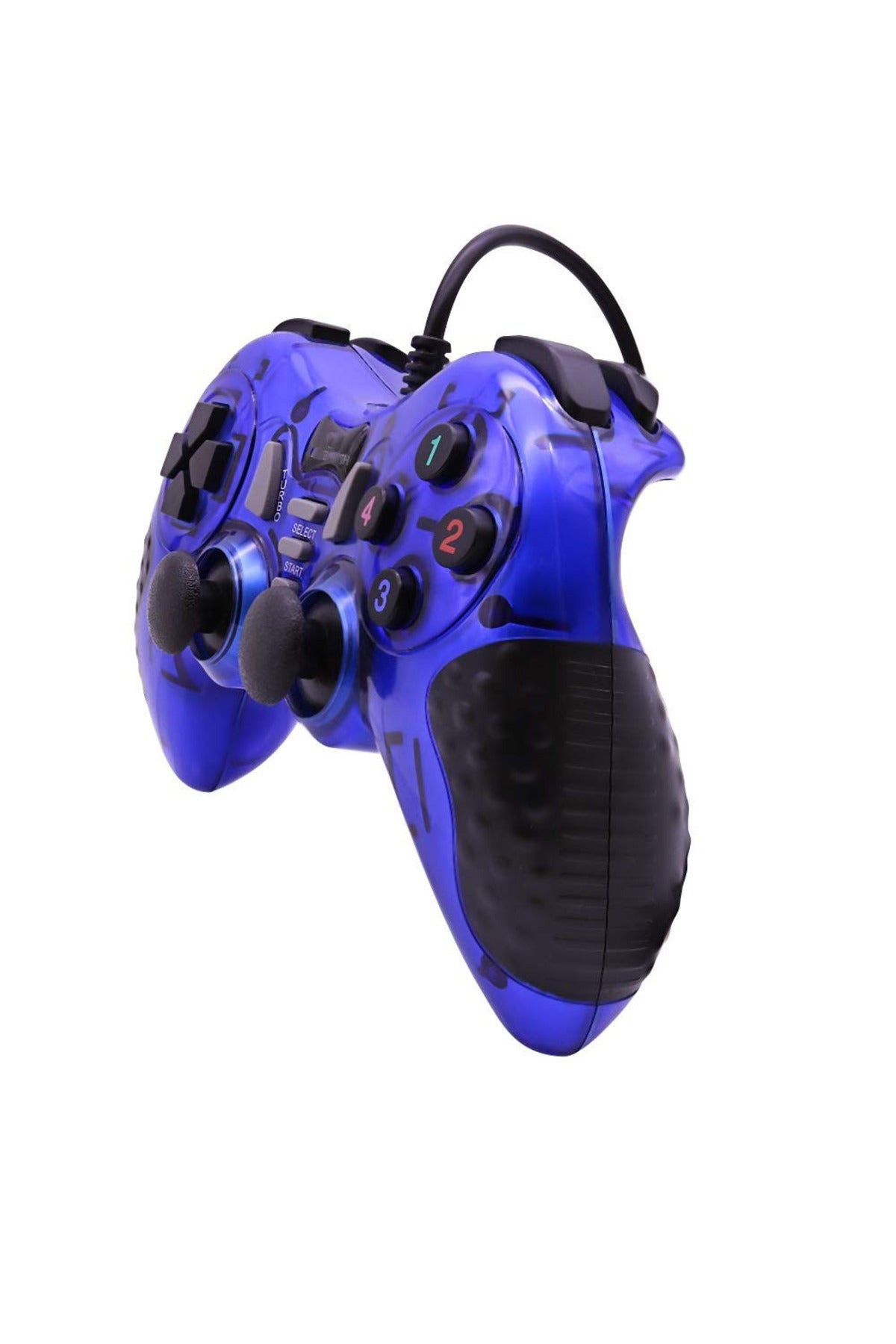 Pc Uyumlu Usb Dual Shock Titreşimli Joystick Oyun Kolu-cfl-2586 Mavi