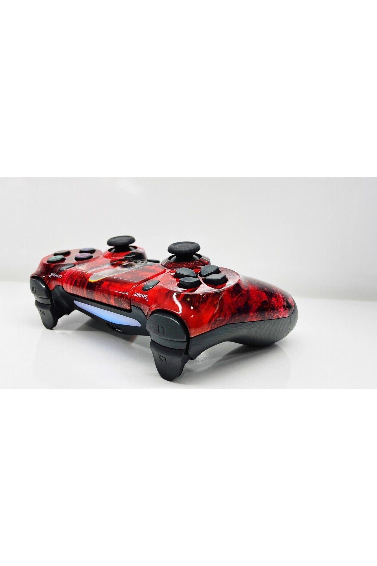 Ps4-pc-android Box-android-Apple Uyumlu iOS Telefon Tablet Titreşimli Bluetooth Oyun Kolu Kamo Kırmızı
