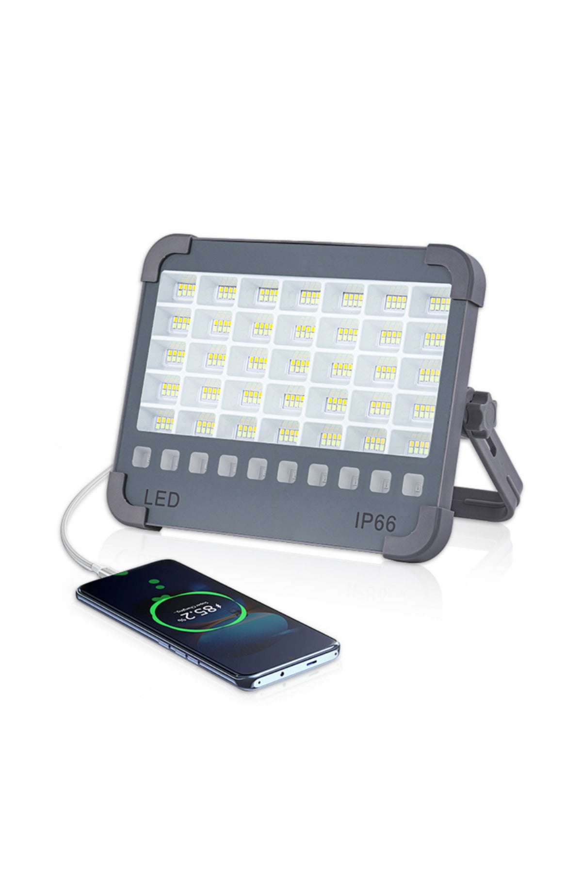 HP-L33 150W Solar Şarjlı Taşınabilir LED | IP66 Su Geçirmez | USB Şarj Girişli Manyetik