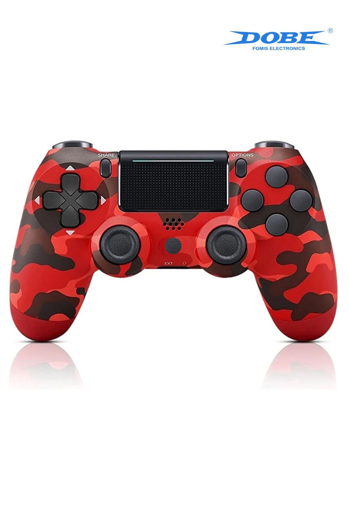Ps4-pc-android Box-android-Apple Uyumlu iOS Telefon Tablet Titreşimli Bluetooth Oyun Kolu Kamo Kırmızı