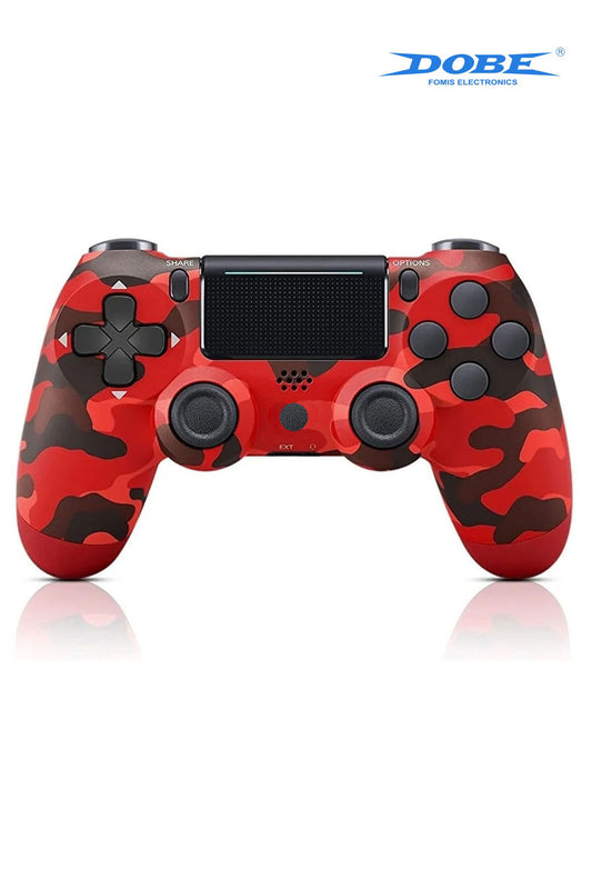 Ps4-pc-android Box-android-Apple Uyumlu iOS Telefon Tablet Titreşimli Bluetooth Oyun Kolu Kamo Kırmızı