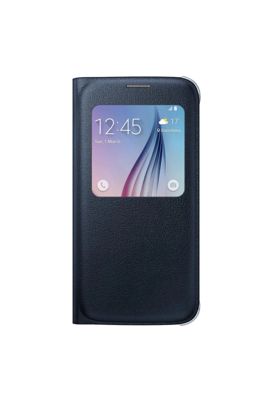 Samsung Galaxy S6 Orjinal Uyku Modlu Pencereli Deri Kılıf