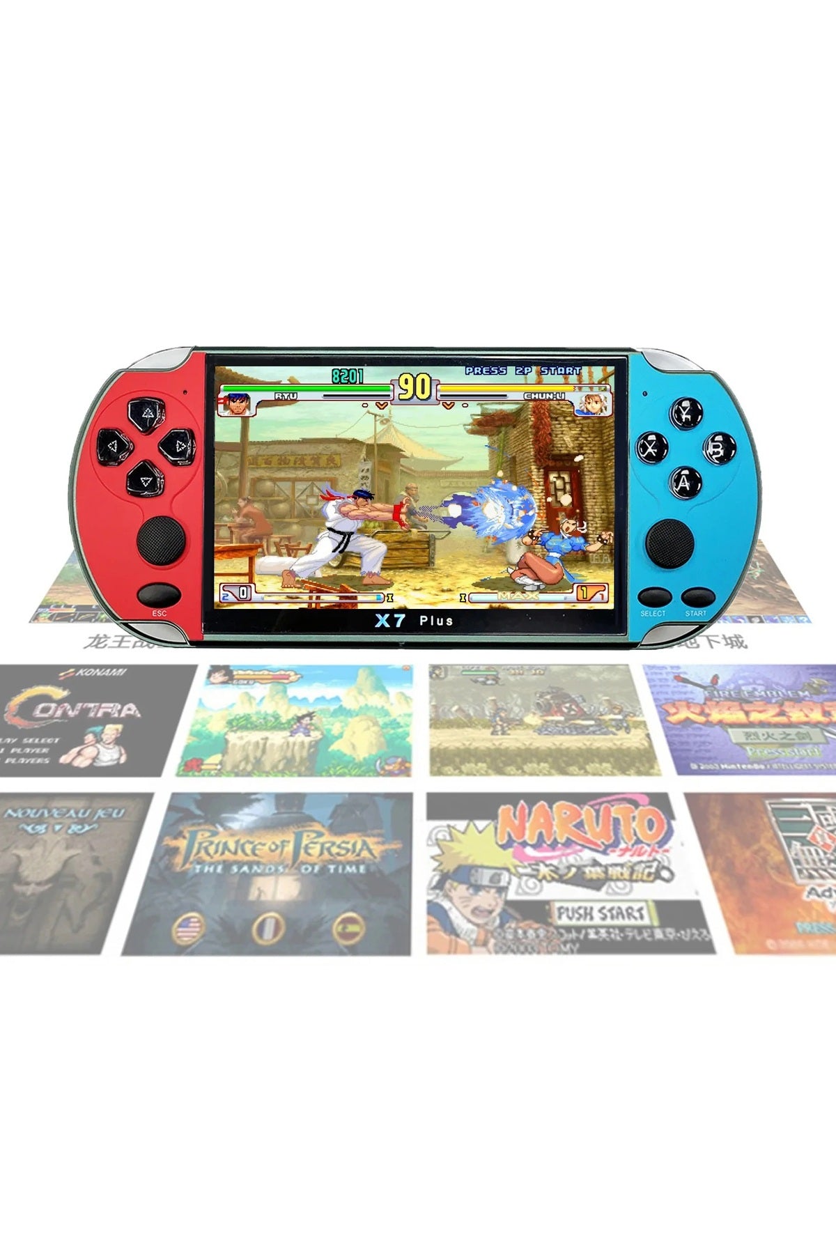 Retro X7 Plus Vita Model 5.1 İnçtaşınabilir Oyun Konsolu Retro Taşınabilir Oyun Konsolu Siyah