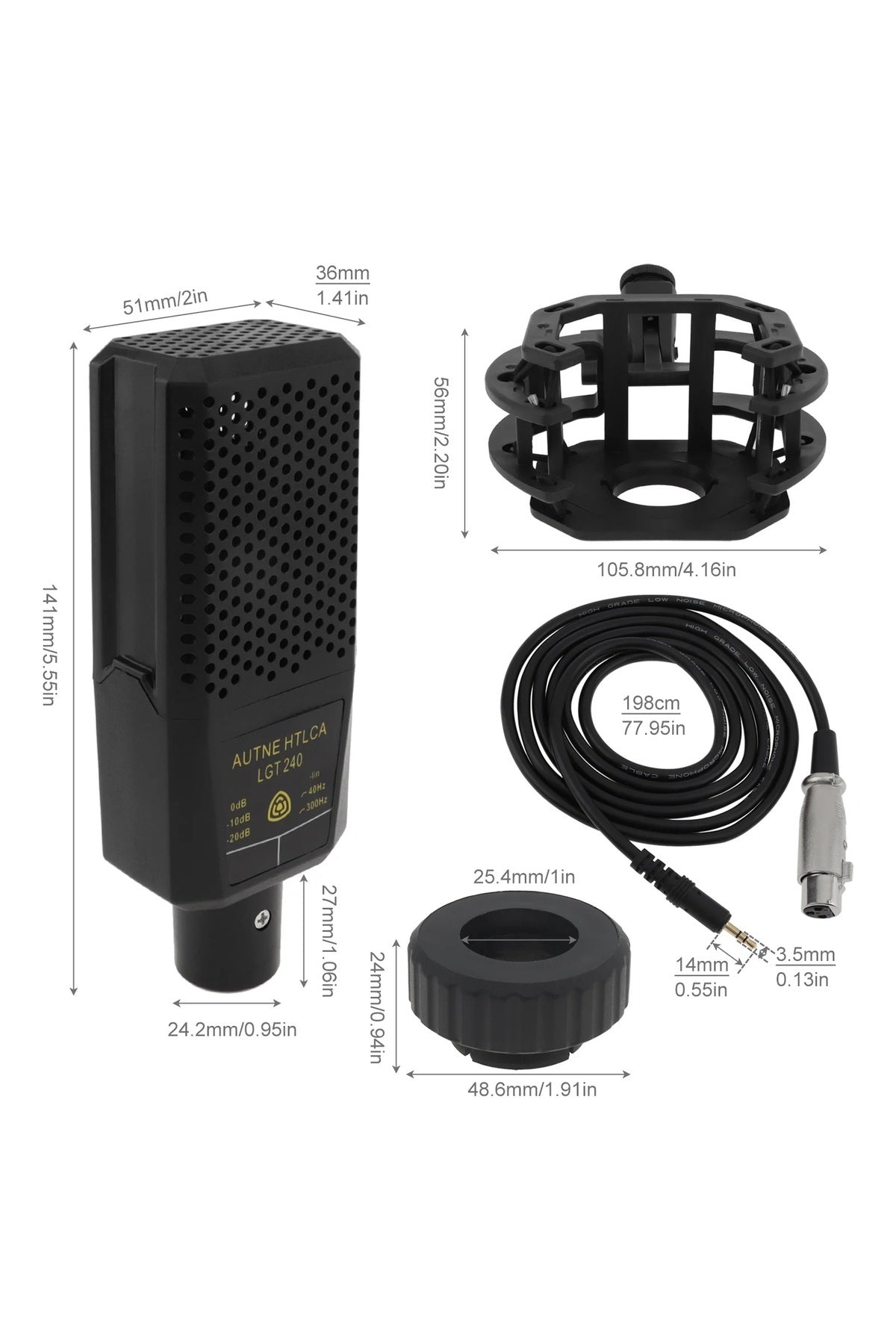 Lgt240 Filtreli Condenser Mikrofon F998 Live Plus Ses Kartı Ve Standlı Set