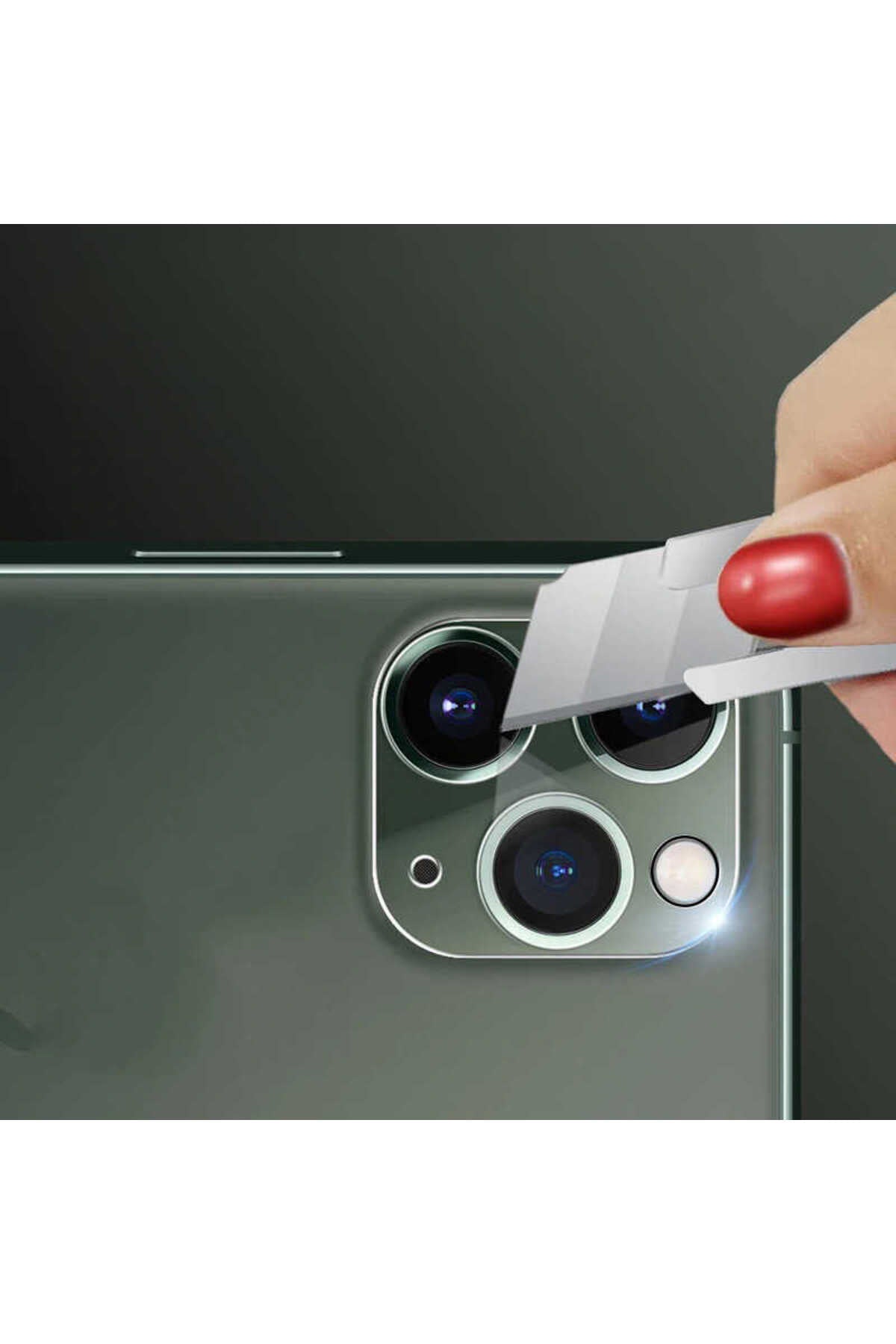 Apple Uyumlu iPhone 12 Pro Kamera Lens Koruyucu Şeffaf