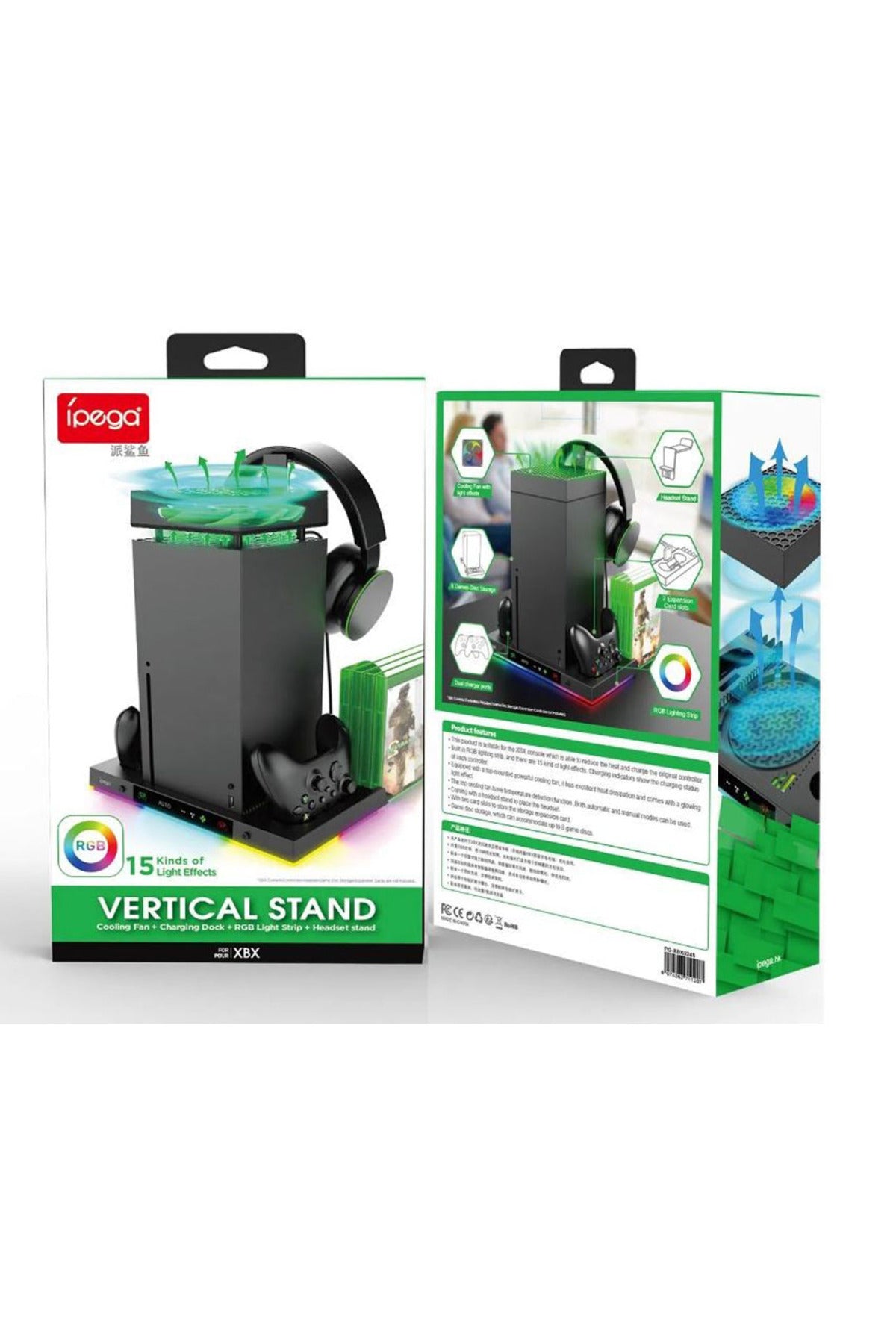 İpega Xbox Series X Smart 8in1 Rgb Işıklı Soğutucu Fanlı Şarj Standı