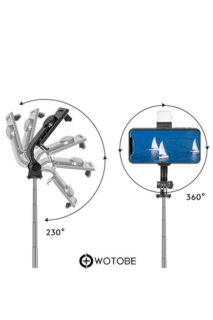 7 Kademeli 360 Derece Ayarlanabilir 1.70 Metre Kumandalı Kamera Sabitleyici Tripod