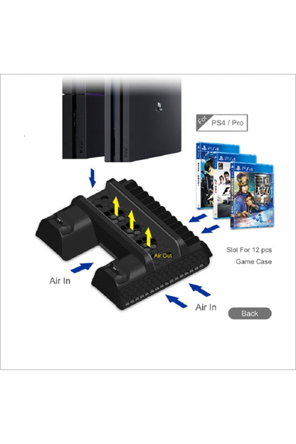 Tp4-882c Multi Fonksiyonel Tüm Ps4 Modeller İle Uyumlu Soğutma Ve Şarj İstasyonu