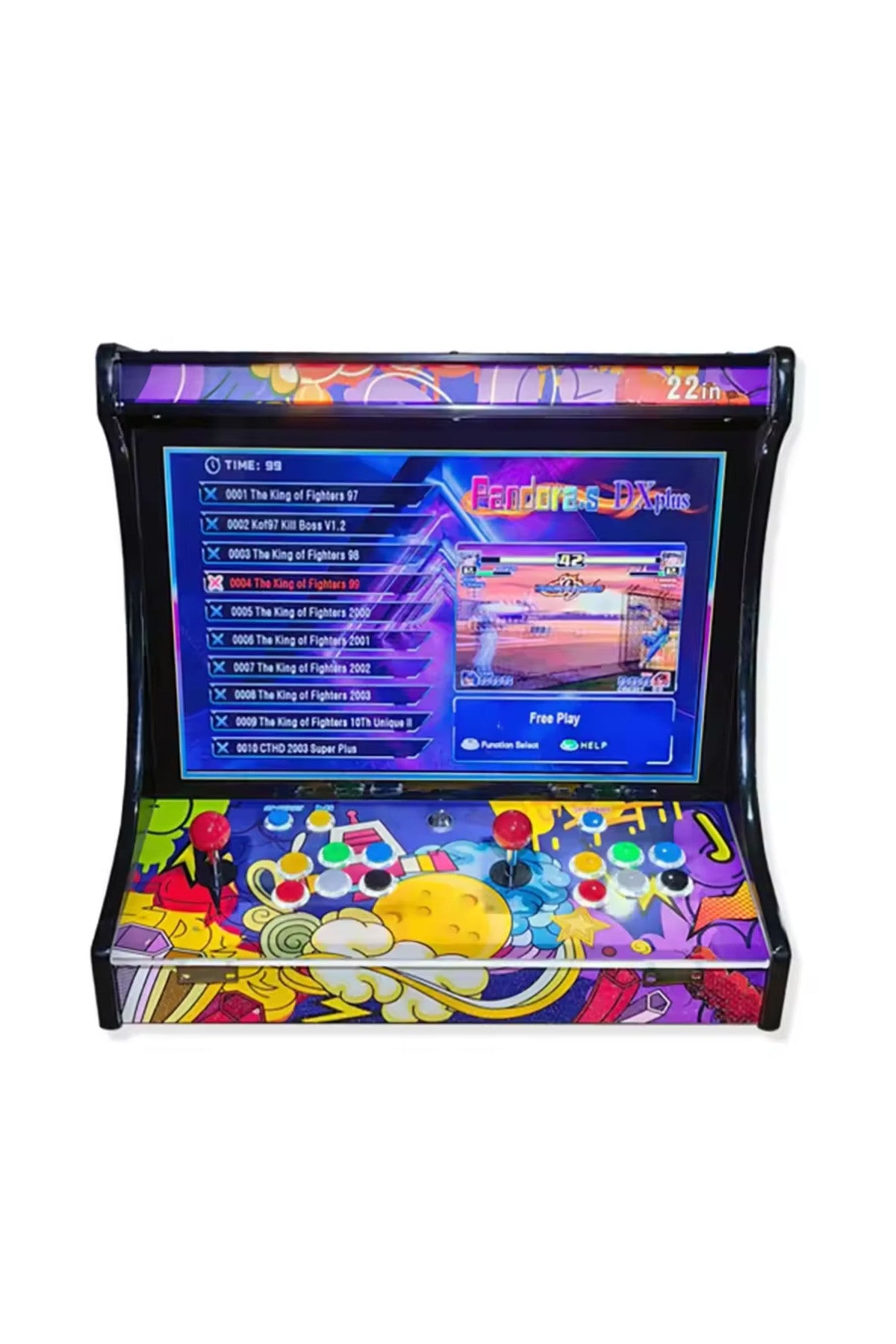 Pandor Saga Plus Dx2 22 İnç Lcd Bartop 26800 Oyunlu 720p Hd 3d Arcade Video Oyun Konsolu Siyah