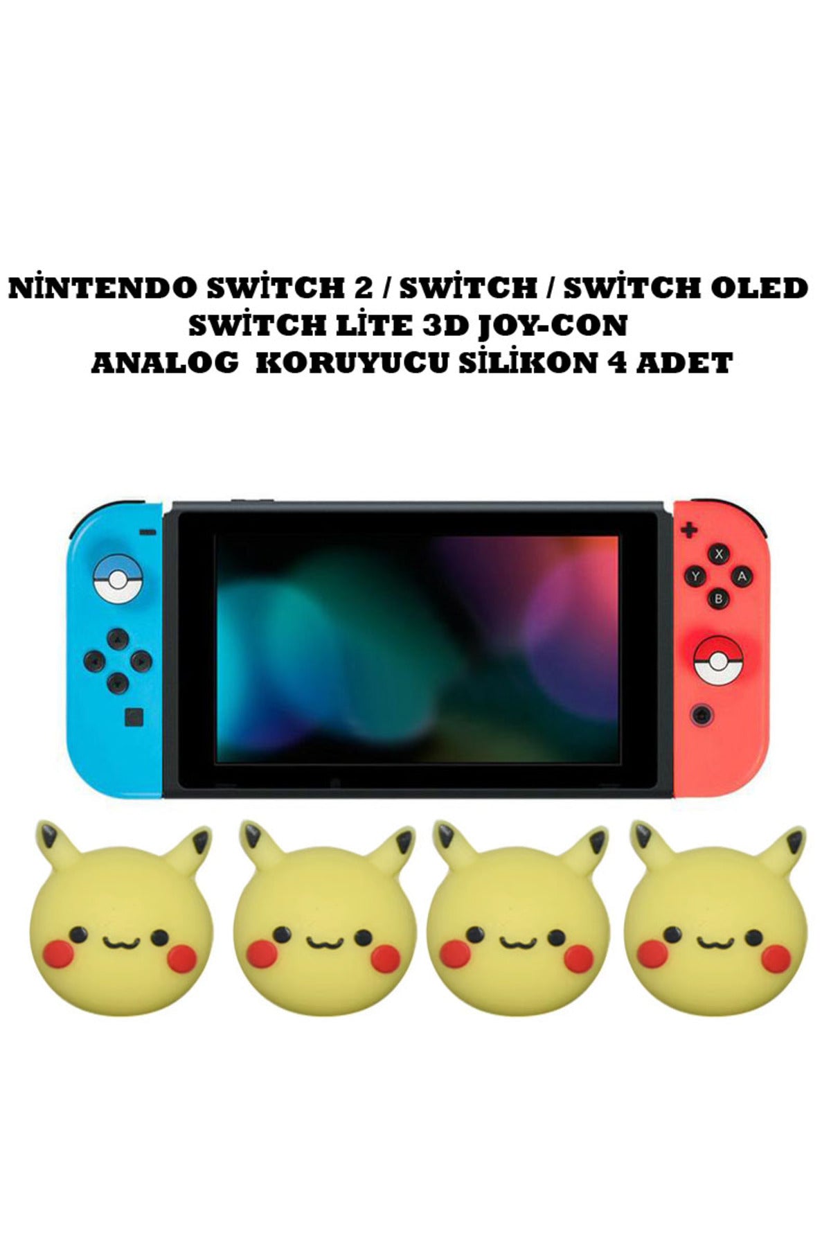 Switch/Switch 2/Switch Oled /Switch Lite Uyumlu Yeni 3D Analog Silikon PAD