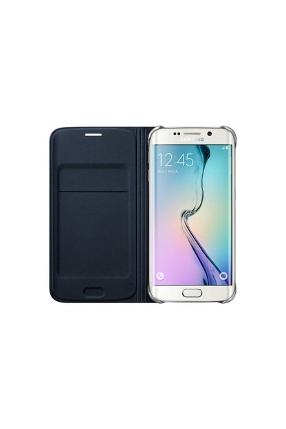 Samsung Galaxy S6 Orjinal Uyku Modlu Wallet Fabric Kılıf-lacivert Siyah Kılıf