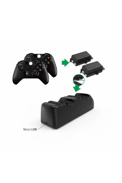 Dobe Led Xbox One X/One S/Elite 1200Mah Joystick Pil Stand