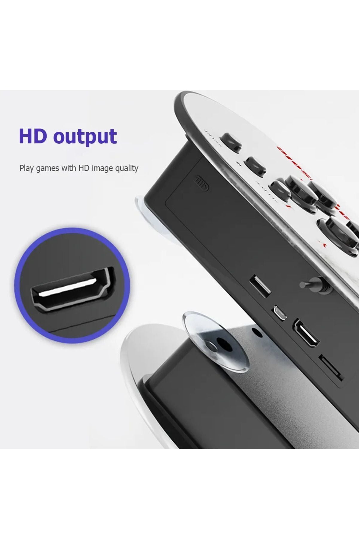 M9 64GB Arcade Retro 4K HDMI Oyun Konsolu 10000 Oyun Çift Kontroller