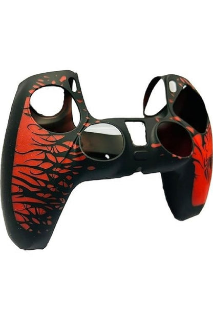 Ps5 Dualsense Spider-man Desenli Koruyucu Silikon Kılıf + Analog Silikon Koruyucu Siyah Örümcek