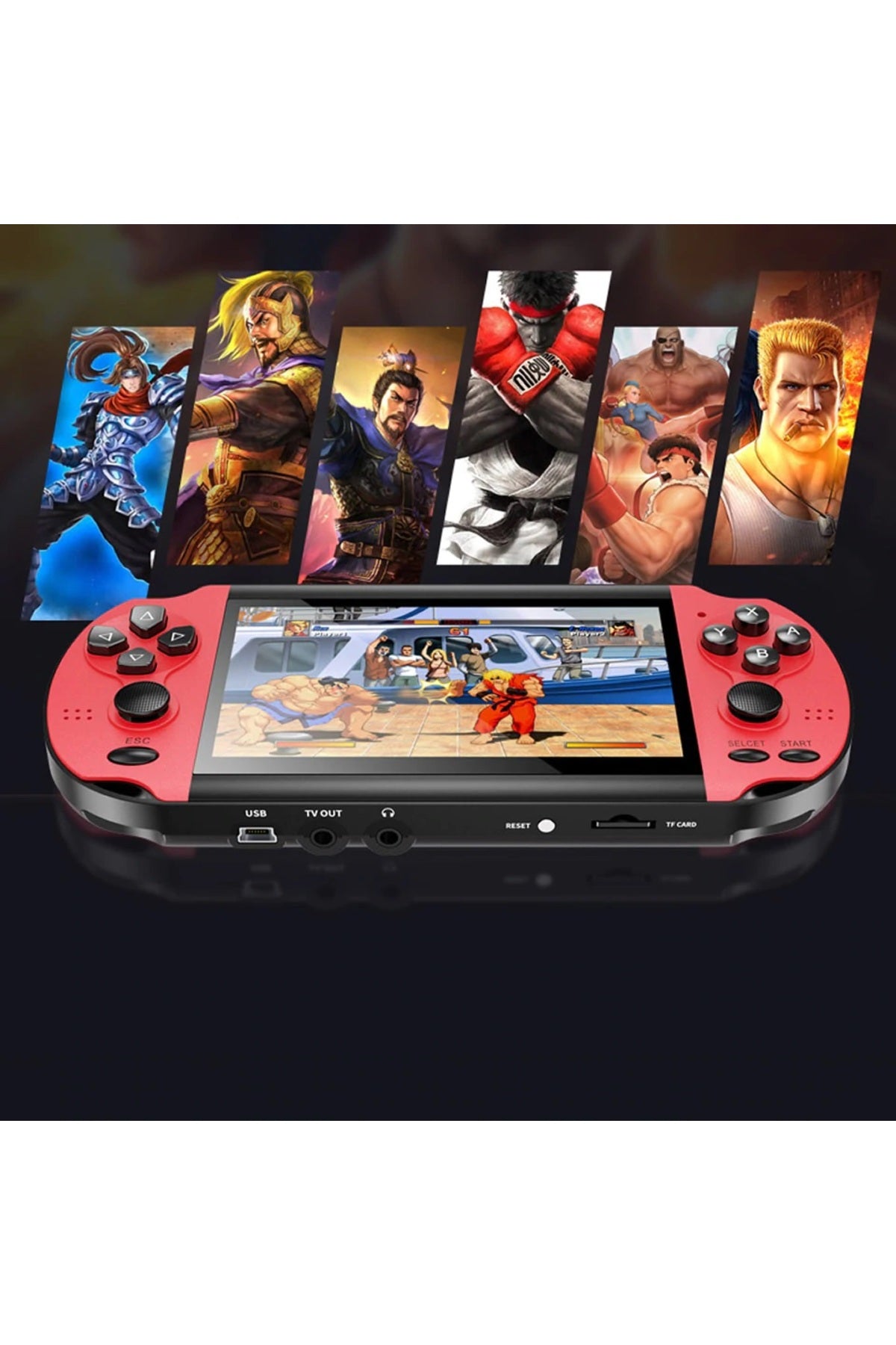 Retro X1 Psp Model 4.3 Tv Out Taşınabilir Oyun Konsolu-kırmızı