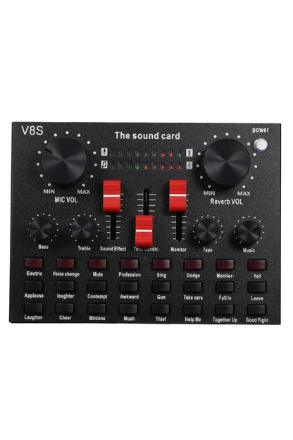 V8S USB Taşınabilir Profesyonel Stüdyo Mikser