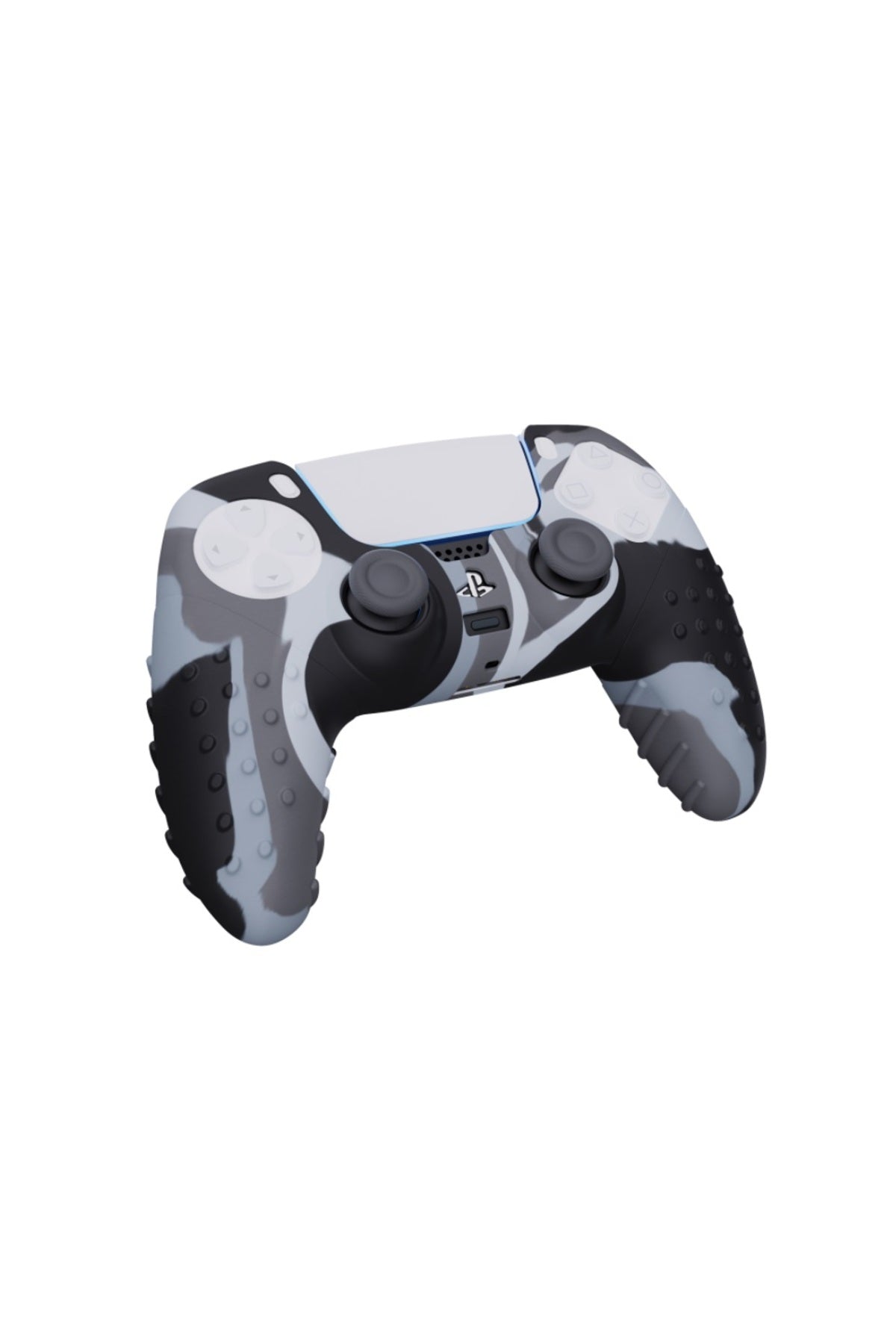 Ps5 Dijital Kamuflaj Silikon Koruyucu Kılıf Ve Analog Koruyucu Siyah Kamo