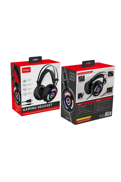 Pg-r008 Ps4-ps5-nintendo Switch-xbox Uyumlu Pc Led Oyuncu Kulaklığı Siyah