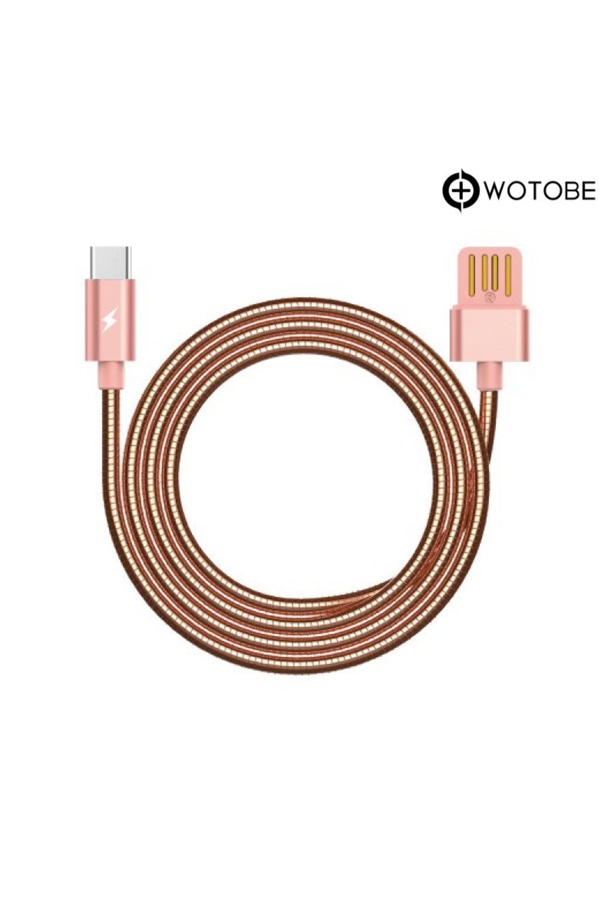 Usb Type-c Çelik Spiralli Şarj Data Kablosu