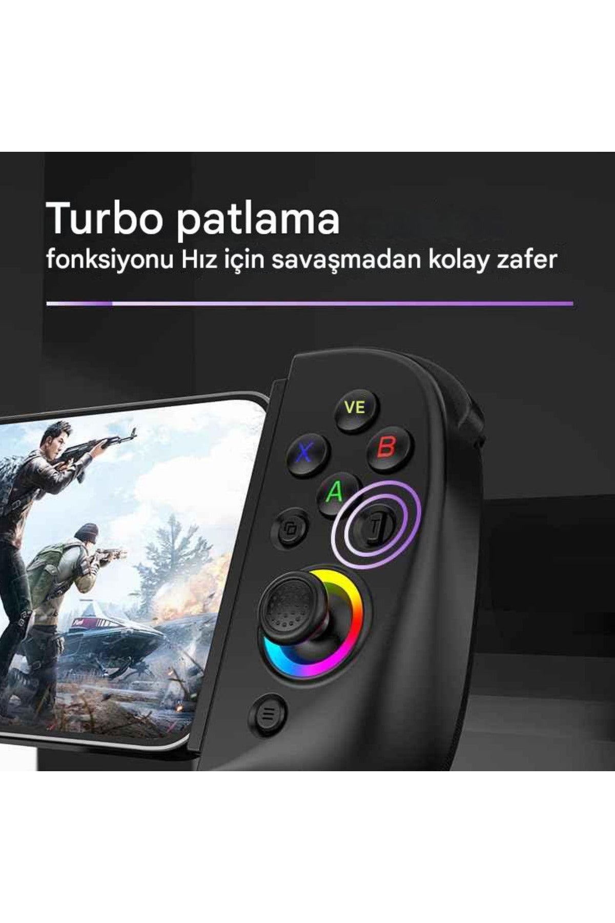 BSP-D8 Bluetooth 5.2 Android/Ios Tablet Telefon Uyumlu Mobil Telefon Tutucu Joystick Gamepad