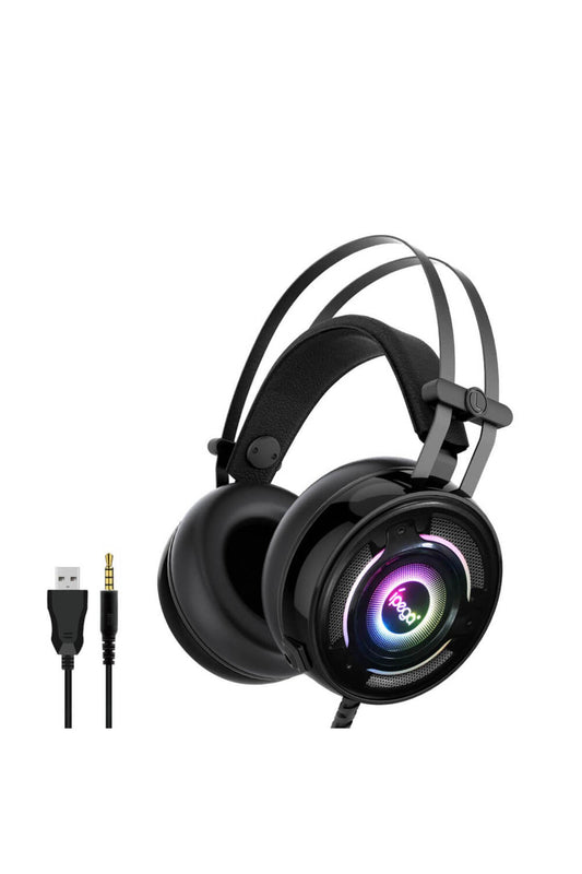 Pg-r008 Ps4-ps5-nintendo Switch-xbox Uyumlu Pc Led Oyuncu Kulaklığı Siyah